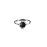 Audrey Ring Black Agathe Silver