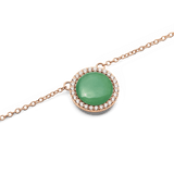 Audrey Necklace Jade Rose Gold