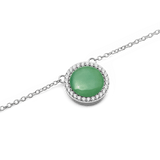 Audrey Necklace Jade Silver
