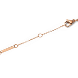 Audrey Necklace Malachite Rose Gold