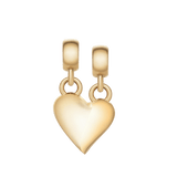Broken Heart Charm Gold