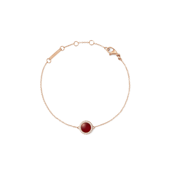 Audrey Bracelet  Red Agathe Rose Gold