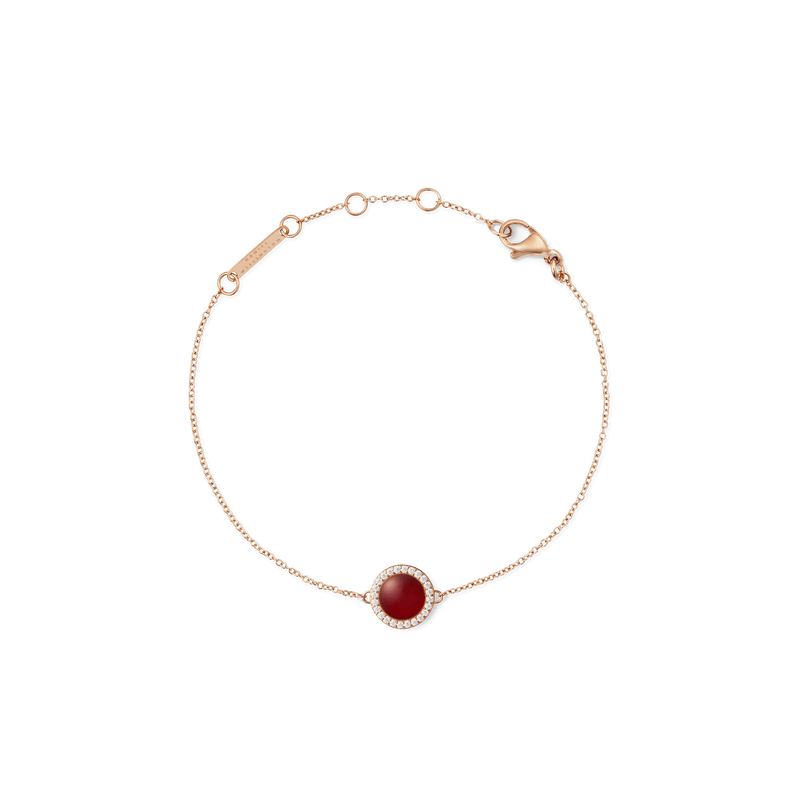 Audrey Bracelet  Red Agathe Rose Gold