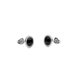 Audrey Earrings Black Agathe Silver