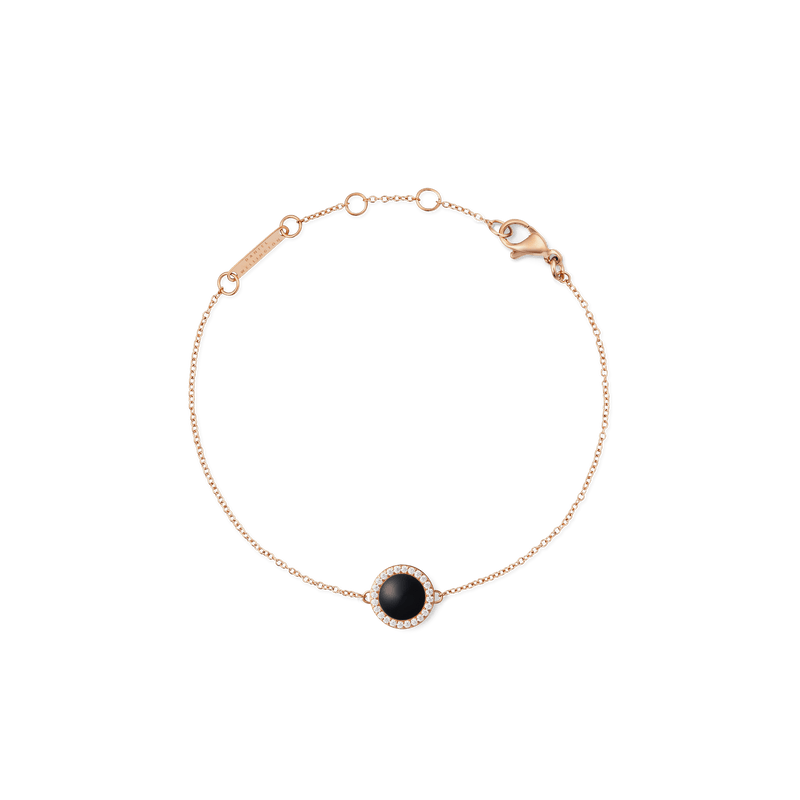 Audrey Bracelet Black Agathe Rose Gold