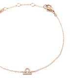 Crystal Zodiac Chain Bracelet Rose Gold