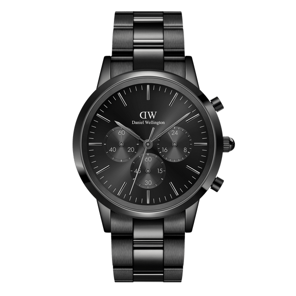 Iconic Chronograph Link Onyx B Black