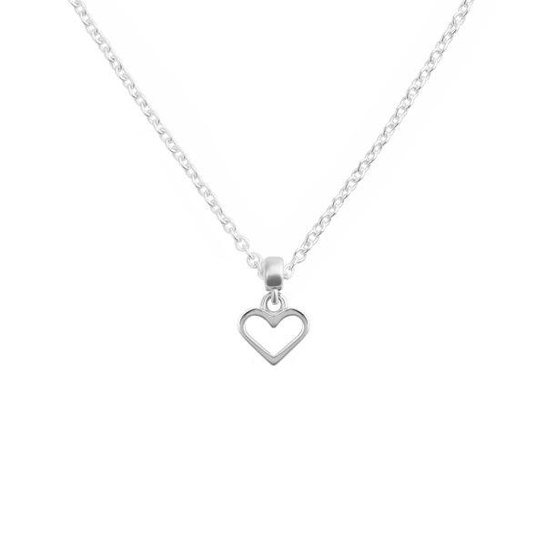 Heart Contour Charm S925 Sterling Silver