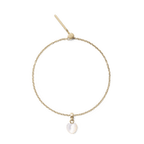 Mother of Pearl Heart Gold Charm