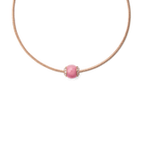 Rhodonite Crystal Orb Rose Gold Charm