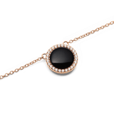 Audrey Necklace Black Agathe Rose Gold