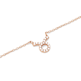 Crystal Zodiac Chain Necklace Rose Gold