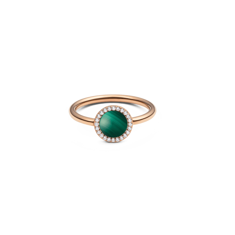 Audrey Ring Malachite Rose Gold