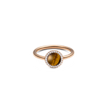 Audrey Ring Tiger Eye Rose Gold