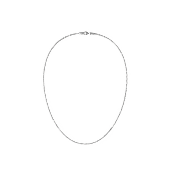 Tide Mesh Necklace Silver 1.8