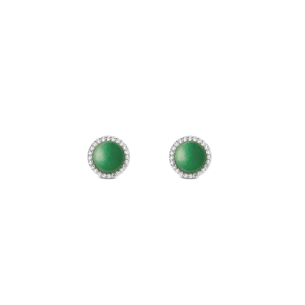 Audrey Earrings Jade Silver