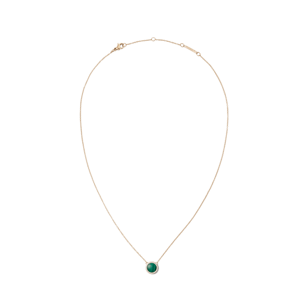 Audrey Necklace Malachite Rose Gold