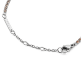 Classic Tennis Bracelet Apricot Silver