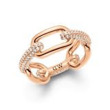 Crystal Link Ring Rose Gold