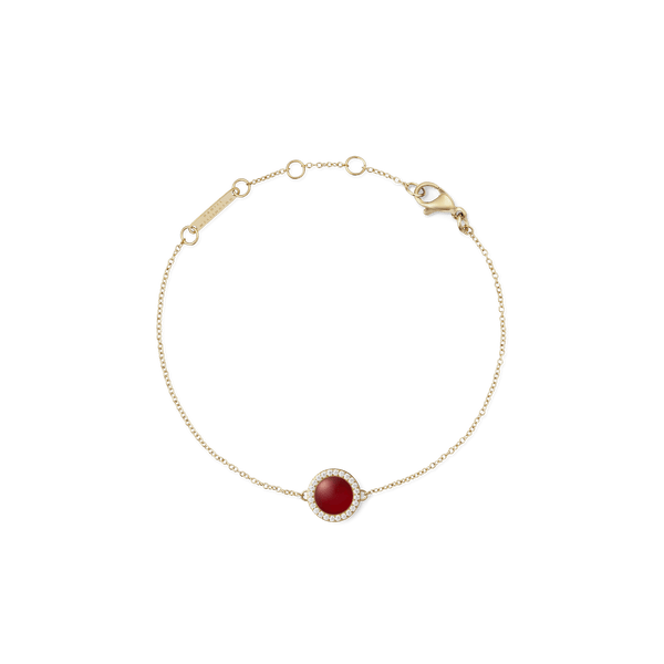 Audrey Bracelet Red Agathe Gold