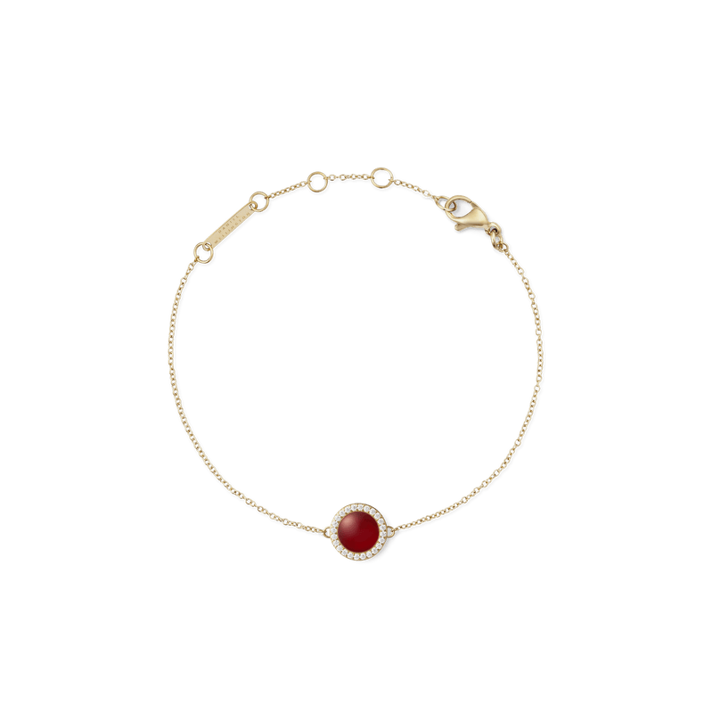 Audrey Bracelet Red Agathe Gold