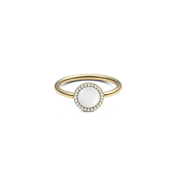 Audrey Ring Mother of Pearl Gold