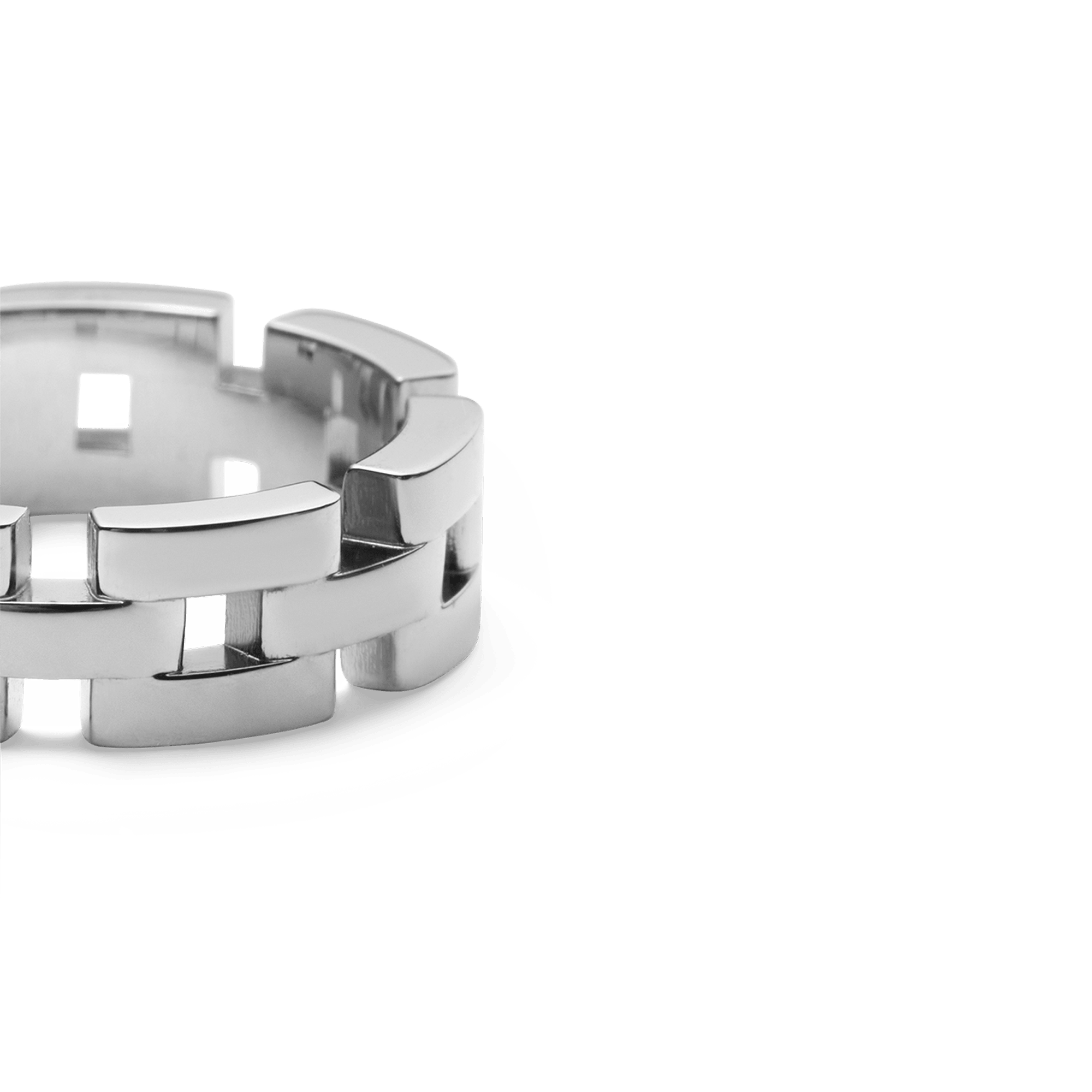 3-Link Ring Silver