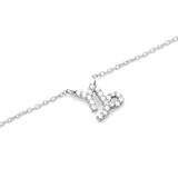 Crystal Zodiac Chain Necklace Silver