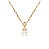 Crystal Zodiac Charm Gold