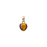 Tiger eye Heart Rose Gold Charm