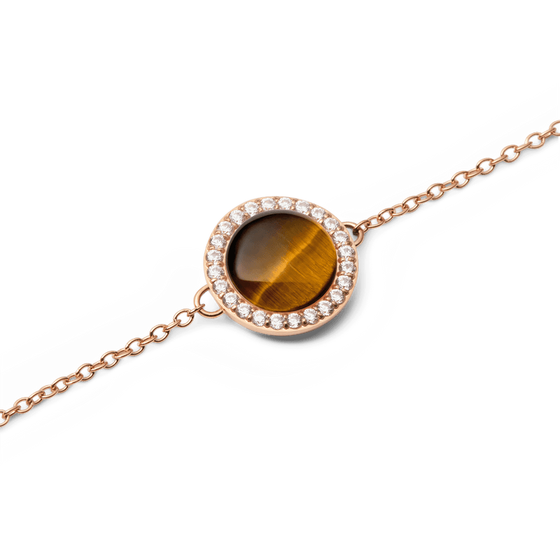 Audrey Bracelet Tiger Eye Rose Gold