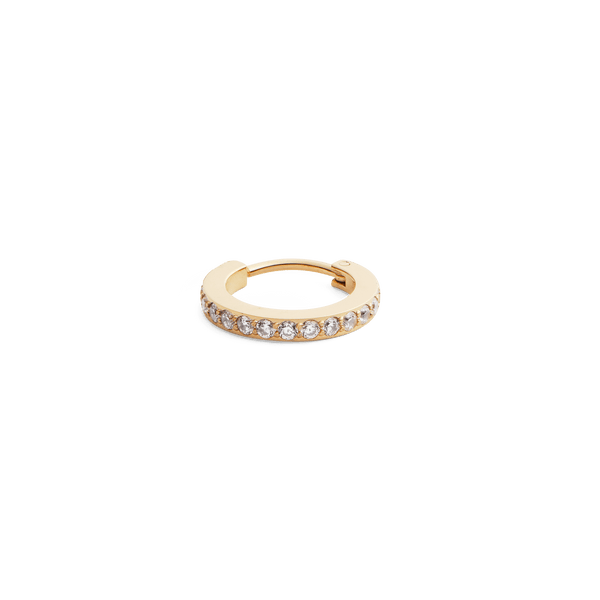 Crystal Hoop Earring Gold