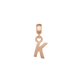 Letter Charm Rose Gold