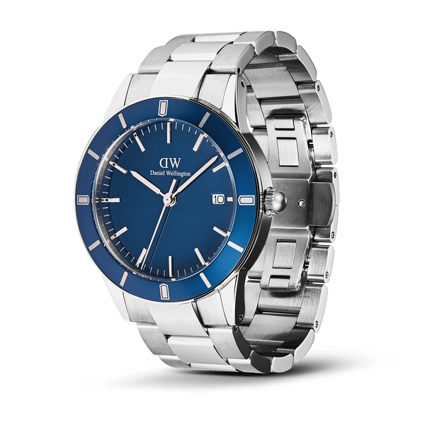 Iconic Paradigma Link Blue Enamel Silver