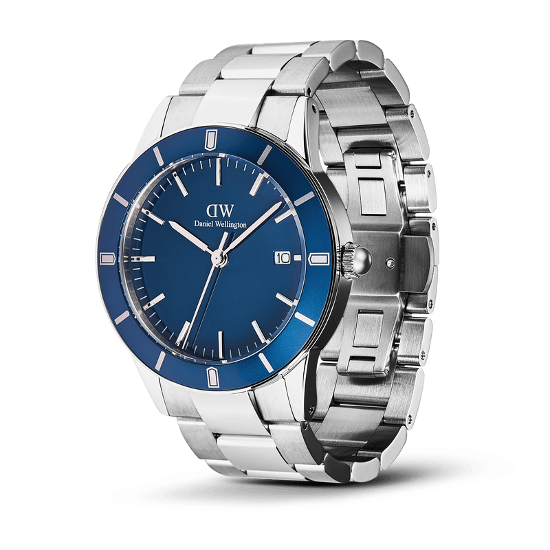 Iconic Paradigma Link Blue Enamel Silver