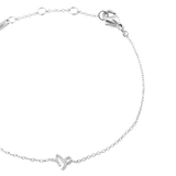 Crystal Zodiac Chain Bracelet Silver
