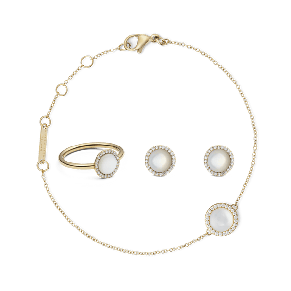 Audrey Mother Of Pearl Gold Set