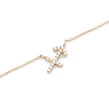 Crystal Zodiac Chain Necklace Gold