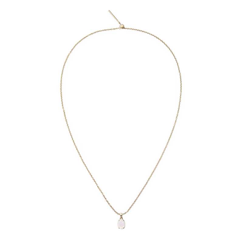 Mother of Pearl Oval Gold Charm