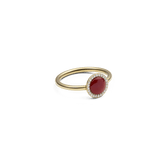 Audrey Ring  Red Agathe Gold