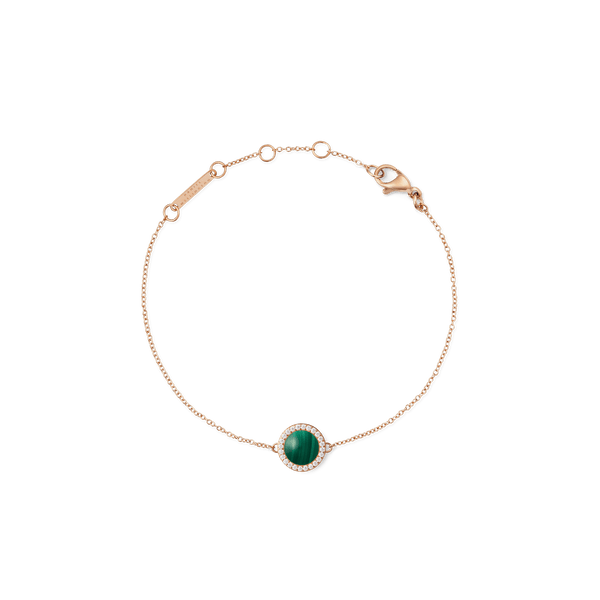 Audrey Bracelet Malachite Rose Gold