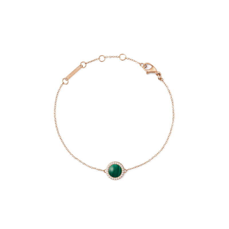 Audrey Bracelet Malachite Rose Gold