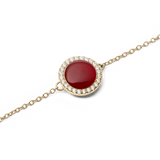 Audrey Bracelet Red Agathe Gold