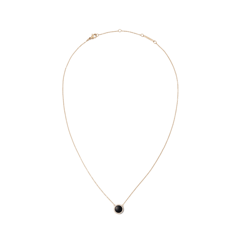 Audrey Necklace Black Agathe Rose Gold