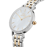 Petite Lumine Bezel 5-Link Two-Tone MOP Silver