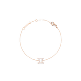 Crystal Zodiac Chain Bracelet Rose Gold