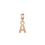 Letter Charm Rose Gold