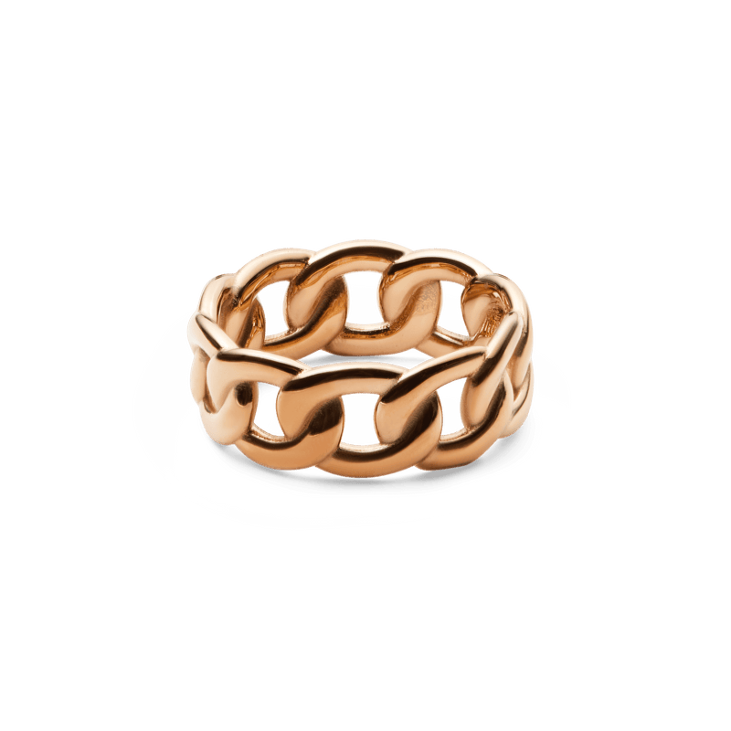 Chunky Chain Ring Rose Gold