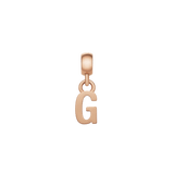 Letter Charm Rose Gold