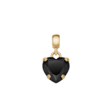 Heart Black Crystal Charm G